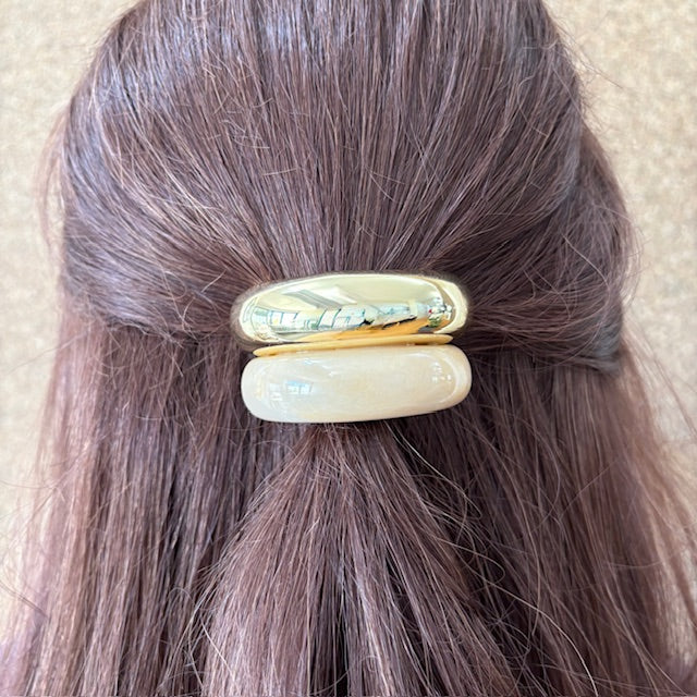 Varia Cuff - Vanilla Stone / Gold